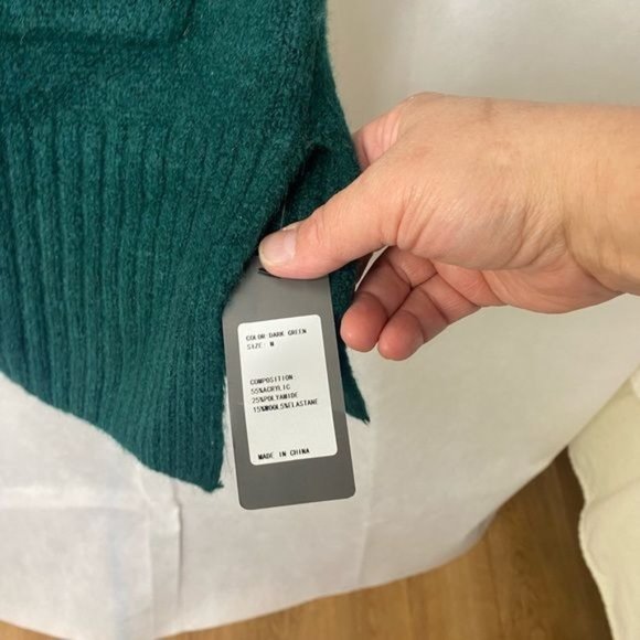 Woolen Bloom ladies long Cardigan Green size Medium New With Tags - Picture 5 of 12